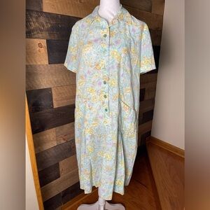 Vintage 1960’s Nancy Frock Floral House Dress